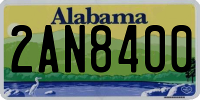 AL license plate 2AN8400