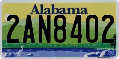 AL license plate 2AN8402