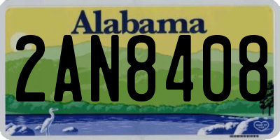 AL license plate 2AN8408