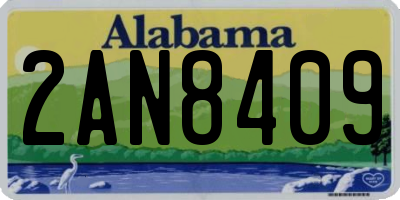 AL license plate 2AN8409