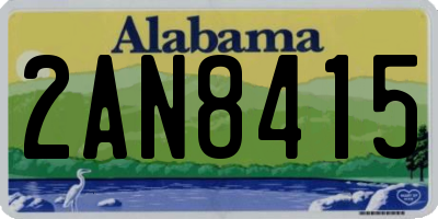 AL license plate 2AN8415