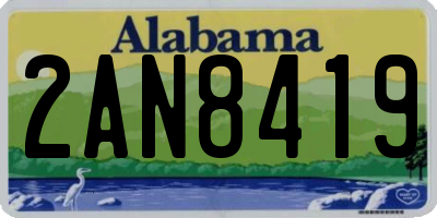 AL license plate 2AN8419