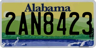 AL license plate 2AN8423
