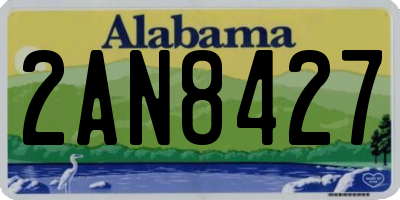 AL license plate 2AN8427