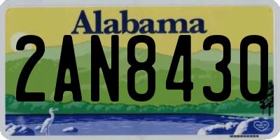 AL license plate 2AN8430
