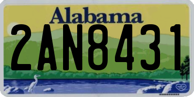AL license plate 2AN8431