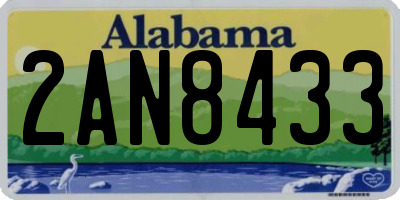 AL license plate 2AN8433