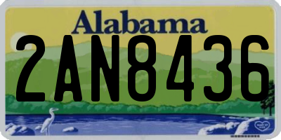 AL license plate 2AN8436