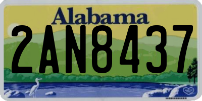 AL license plate 2AN8437
