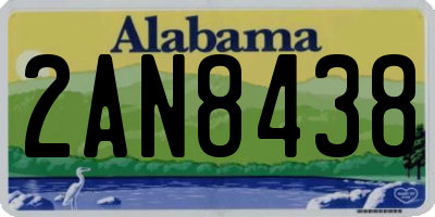AL license plate 2AN8438