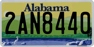 AL license plate 2AN8440