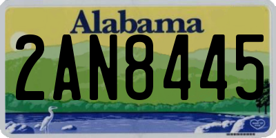AL license plate 2AN8445