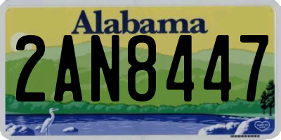 AL license plate 2AN8447