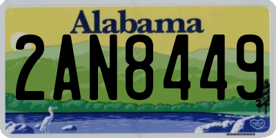 AL license plate 2AN8449