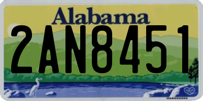 AL license plate 2AN8451