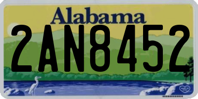 AL license plate 2AN8452