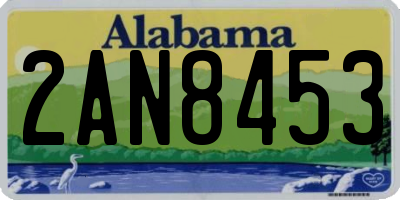 AL license plate 2AN8453