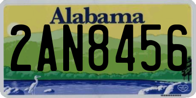 AL license plate 2AN8456