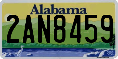 AL license plate 2AN8459