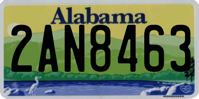 AL license plate 2AN8463