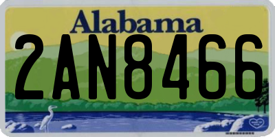 AL license plate 2AN8466
