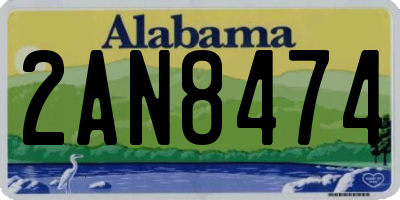 AL license plate 2AN8474