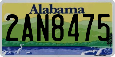 AL license plate 2AN8475