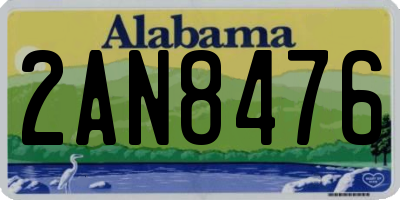 AL license plate 2AN8476