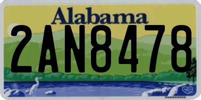 AL license plate 2AN8478