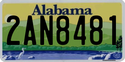 AL license plate 2AN8481