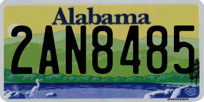 AL license plate 2AN8485
