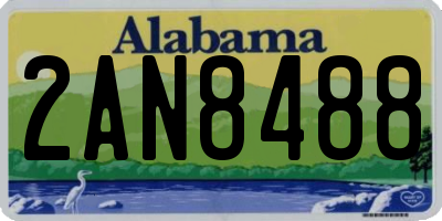 AL license plate 2AN8488