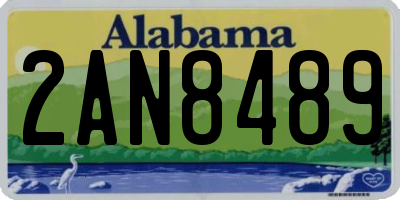 AL license plate 2AN8489