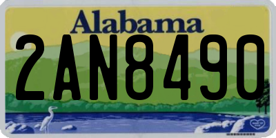AL license plate 2AN8490