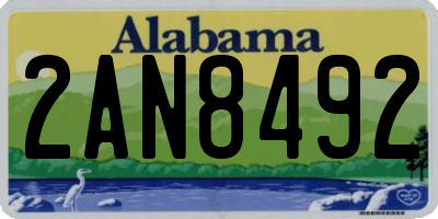 AL license plate 2AN8492
