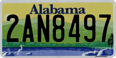 AL license plate 2AN8497