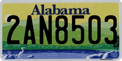 AL license plate 2AN8503