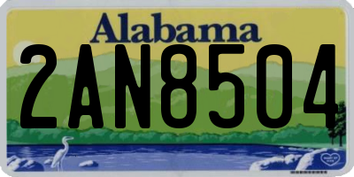 AL license plate 2AN8504