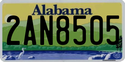 AL license plate 2AN8505