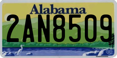 AL license plate 2AN8509