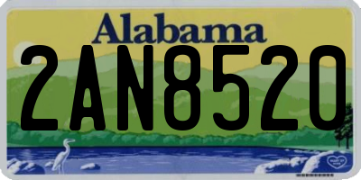 AL license plate 2AN8520
