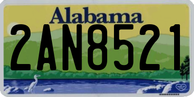 AL license plate 2AN8521