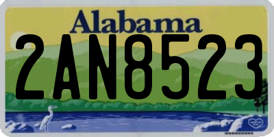 AL license plate 2AN8523