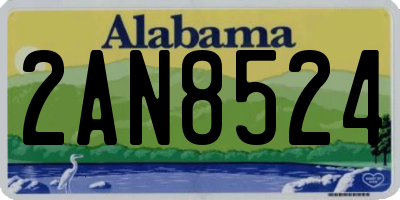 AL license plate 2AN8524