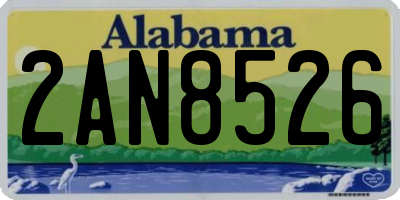 AL license plate 2AN8526
