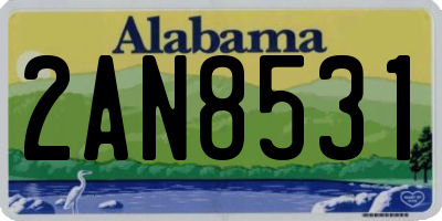 AL license plate 2AN8531