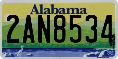 AL license plate 2AN8534