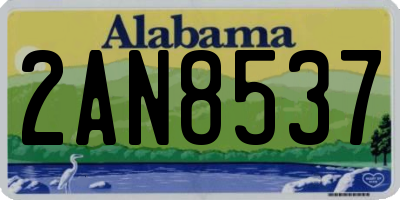 AL license plate 2AN8537