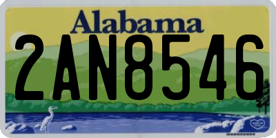 AL license plate 2AN8546