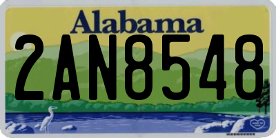 AL license plate 2AN8548